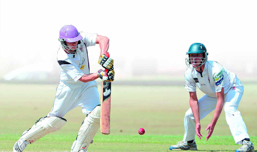 STRAIGHT BAT: Adam Rogers from Pottsville Cricket Club at bat against Alstonville in the 2013 LJ Hooker League. STRAIGHT BAT: Adam Rogers from Pottsville Cricket Club at bat against Alstonville in the 2013 LJ Hooker League.
